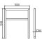 Lean-on hoop made of steel tube | Square tube 60 x 60 mm | with cross bar | total width: 1000 mm | hot-dip galvanized